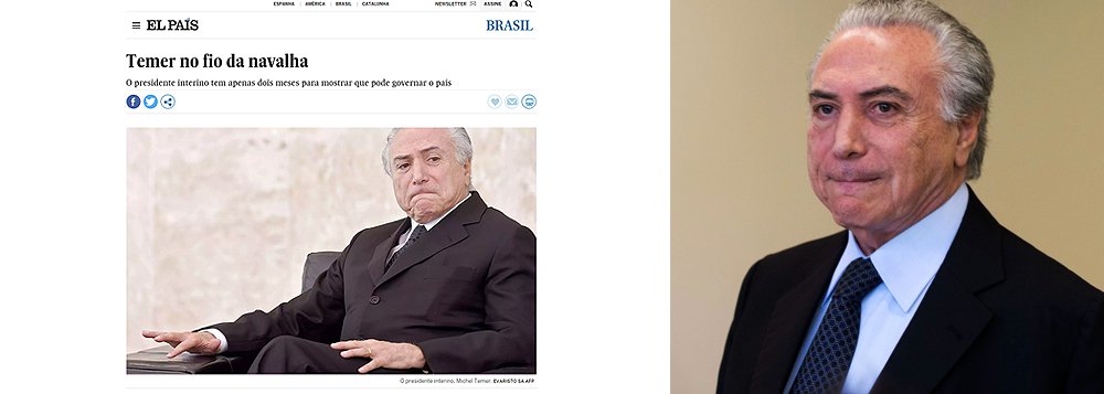 "Para evitar que os protestos de rua, que já existem, se tornem maiores, ele evitou tomar qualquer medida polêmica. Ensaiou um discurso de aumento de impostos, recebido com críticas, mas recuou. Também não promoveu qualquer corte radical no Orçamento. Até medidas mais simples, que visavam a enxugar a máquina pública, acabaram desfeitas após a repercussão negativa: caso do Ministério da Cultura", diz reportagem de Talita Bedinelli, no El País