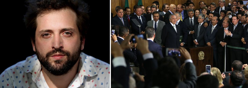 Contra o golpe, colunista Gregório Duvivier descevre como um sonho o que seria "o povo no poder": “O representante que tivesse mais votos seria o "eleito" –podíamos chamar esse processo todo de "eleições". Aqueles que não fossem eleitos podiam esperar –vou chutar um tempo– quatro anos para tentar se eleger de novo. Se perdessem outra vez, esperavam por mais quatro anos. E daí por diante. Caso o representante cometesse um crime, seria deposto e convocaríamos novas eleições. Caso contrário, não"