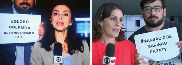 "A parcialidade e seletividade promovida pela emissora conseguiu levar adiante o golpe jurídico, parlamentar e institucional no Brasil, emplacando o governo ilegítimo de Temer, com a ajuda das arbitrariedades de Eduardo Cunha", diz Luiz Henrique Oliveira, que já invadiu cinco transmissões da Globo para denunciar o golpe; "Nossa postura de enfrentamento ao golpismo promovido pela Rede Globo seguirá. Uma onda de combate ao mau jornalismo foi criada", afirma