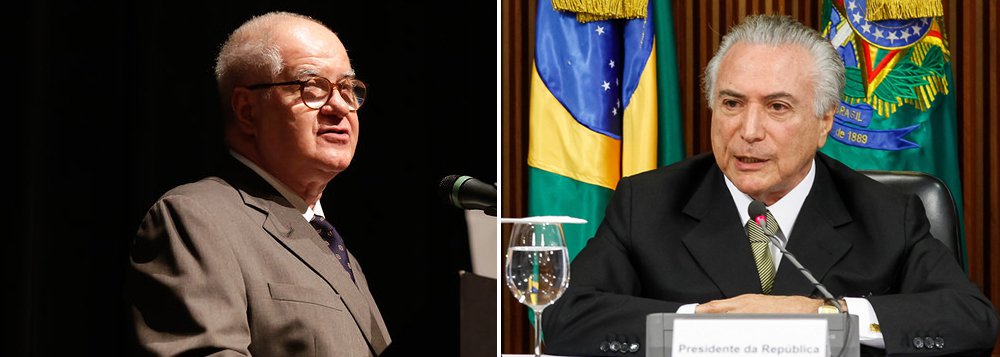 “Temer pareceu uma solução e tornou-se um problema porque depois da revelação do conteúdo da escandalosa conversa do senador Romero Jucá com o ex-colega Sérgio Machado, cobriu-o com os seguintes adjetivos: "competente", dotado de "imensa capacidade política" e "excepcional" formulador de medidas econômicas”, ressaltou o colunista Elio Gaspari; segundo ele, ambos compartilham visões da crise