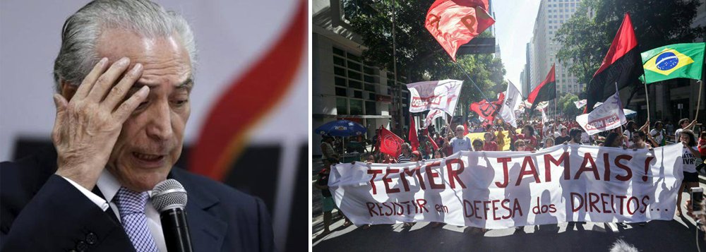 Em novo artigo, a colunista Tereza Cruvinel afirma que os primeiros protestos contra Michel Temer são café pequeno diante do que pode vir pela frente; "Até aqui o 'Fora Temer'' foi puxado por setores pensantes da sociedade ou movimentos organizados, como o MTST", diz ela; "Imagine-se o que virá quando vierem medidas que afetem a vida real do andar de baixo, como as prometidas reformas trabalhista e previdenciária. A coragem para ser impopular é de pouca valia para governantes rejeitados. A não ser quando resolvem apelar para a força bruta e a repressão"