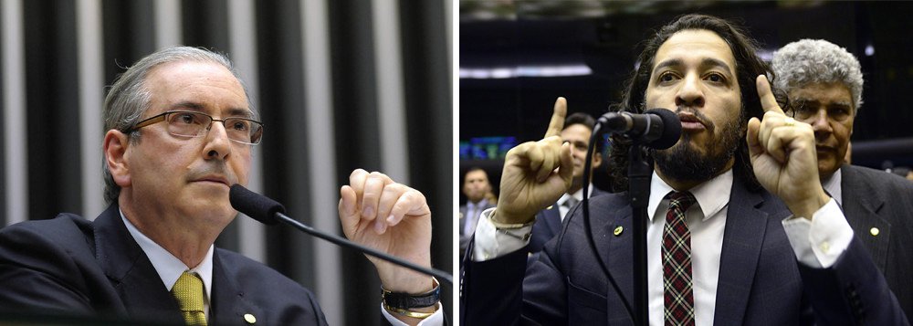 O presidente afastado da Câmara, Eduardo Cunha (PMDB-RJ), entrou com uma queixa-crime no Supremo Tribunal Federal contra o deputado Jean Wyllys (PSOL-RJ) por calúnia, difamação e injúria com base no que disse o parlamentar durante a sessão na Casa que deu continuidade ao processo de impeachment contra a presidente Dilma Rousseff; de acordo com Cunha, Wyllys teria cometido crimes contra sua honra durante a sessão plenária de 17 de abril, quando o chamou de “ladrão” ao votar contra a admissibilidade do processo de impeachment; a assessoria de Wyllys acusa Cunha de “mais uma manobra desesperada para calar denúncias”