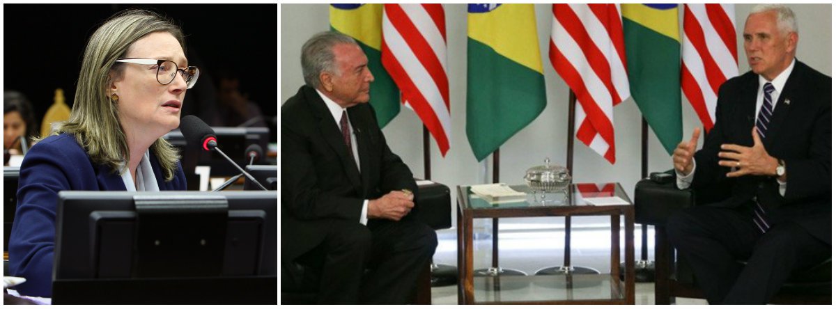 "O governo norte-americano manda na política externa brasileira. Em tempos em q abandona o Conselho de Direitos Humanos da ONU, aprisiona crianças migrantes e fomenta golpes, pior q Trump é quem a ele se curva. Vergonha desse governo Br", escreveu no Twitter a deputada federal Maria do Rosário (PT-RS)