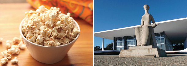 Nem eu, nem você, nem o país, nem o mundo agüentam esperar mais. Estorvado por ações descabidas pedindo-lhe que defenda a Constituição, o Supremo Tribunal Federal não consegue apreciar tema de muito maior e transcendental relevância: a ação dos donos de cinemas que querem, muito justamente, barrar o ingresso de pipocas alienígenas nas salas de exibição