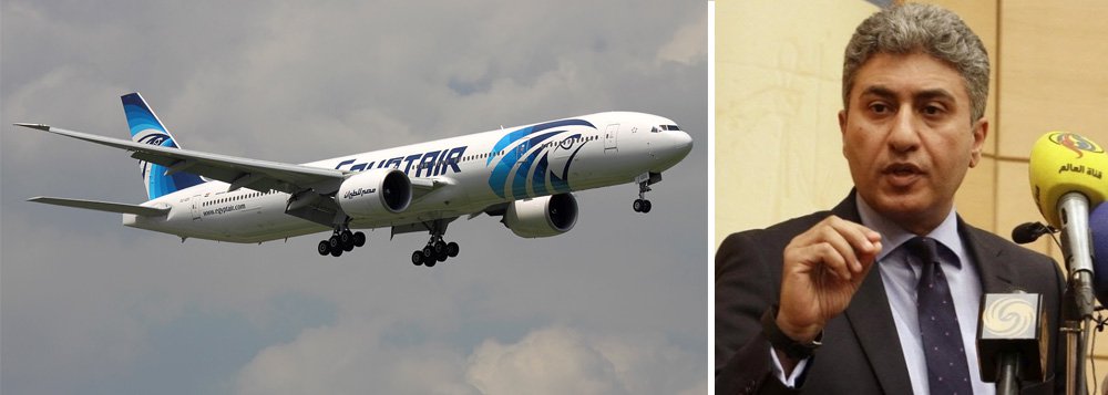 Ministro da Aviação Civil do Egito, Sherif Fethy, disse que um ataque terrorista é um motivo mais provável do que uma falha técnica para o desaparecimento de uma aeronave da EgyptAir nesta quinta-feira (19); segundo ele, não havia questões de segurança conhecidas sobre passageiros a bordo do avião, mas investigações estão sendo realizadas