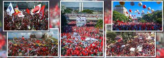 Em Brasília, 200 mil pessoas em defesa da democracia ocupam a Esplanada dos Ministérios, segundo estimativa dos Jornalistas Livres; no Rio de Janeiro, habitantes das comunidades desceram para um dos maiores bailes funk da história de Copacabana; em Salvador, a manifestação foi no Farol da Barra; em São Paulo, no Vale do Anhangabaú, com apoio de movimentos sociais, como a Central Única dos Trabalhadores (CUT), o Movimento dos Trabalhadores Sem Teto (MTST) e a Central de Movimentos Populares (CMP)