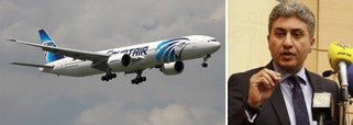Ministro da Aviação Civil do Egito, Sherif Fethy, disse que um ataque terrorista é um motivo mais provável do que uma falha técnica para o desaparecimento de uma aeronave da EgyptAir nesta quinta-feira (19); segundo ele, não havia questões de segurança conhecidas sobre passageiros a bordo do avião, mas investigações estão sendo realizadas