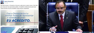 Com a foto de uma urna, o novo presidente da Câmara sinaliza que pode invalidar o impeachment da presidente Dilma Rousseff ou fazer avançar o processo contra o vice Michel Temer, abrindo espaço para novas eleições; "Na Democracia, o Governo é do povo, pelo povo e para o povo. Sou feliz por morar em um país democrático. E reafirmo minha busca para que cada escolha do povo brasileiro seja sempre respeitada", postou o deputado Waldir Maranhão (PP-MA) no Facebook, na tarde desta sexta; no lugar de Cunha, ele passou a receber críticas de parlamentares, especialmente da oposição, que não teria condições de presidir a Câmara por inabilidade política; sobre isso, afirmou: "Vocês vão se surpreender comigo"