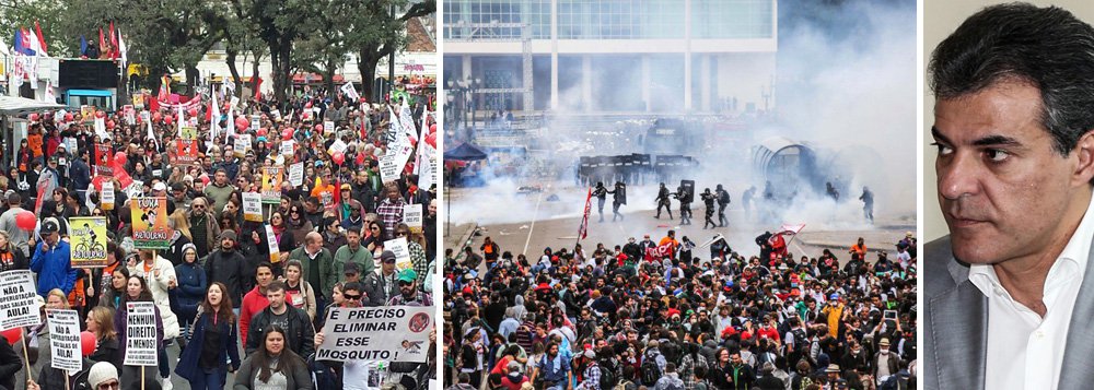 Marcha da memória do massacre de 29 de abril reuniu mais de 30 mil pessoas nesta sexta-feira, 29, em Curitiba; professores, estudantes, servidores estaduais e trabalhadores das mais diversas categorias protestaram contra a ação do governador Beto Richa (PSDB) contra professores, que resultou em mais de  200 feridos