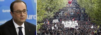 Presidente francês, François Hollande, disse que não vai ceder na reforma trabalhista, que está na origem da semana de protestos e greves no país que começou ontem (16);  "Não vou ceder porque muitos governos já cederam", afirmou; "Prefiro que guardem de mim a imagem de um presidente que fez reformas do que a de um Presidente que não fez nada", acrescentou; reforma da lei trabalhista, apresentada como a última grande reforma do governo de Hollande, é considerada pelos sindicatos como "muito liberal", favorecendo as empresas e desprotegendo os trabalhadores