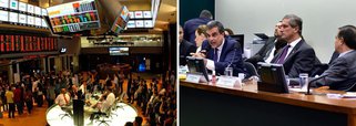 O Ibovespa ganhou força durante a tarde desta terça-feira 12, reagindo ao possível desembarque do PP da Câmara do governo e também à notícia de que uma juíza federal suspendeu a nomeação de Eugênio Aragão para o ministério da Justiça; além disso, impulsionam a Bolsa a vitória do impeachment na comissão especial e a disparada dos preços do petróleo no mercado internacional; o índice fechou com forte alta de 3,66%, a 52.001 pontos