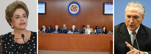 Braço da Organização dos Estados Americanos (OEA), a Comissão Interamericana de Direitos Humanos (CIDH) divulgou uma nota nesta quarta-feira 18 em que "expressa sua profunda preocupação com as decisões tomadas pelo presidente interino do Brasil, Michel Temer, que representam um passo atrás e terão um impacto negativo sobre a proteção e promoção dos direitos humanos no país"; o texto destaca que a equipe de ministros de Temer, sem mulheres e negros, "deixa excluída dos mais altos cargos do governo mais de metade da população do país" e alerta que a redução de recursos em programas sociais de habitação, educação e combate à pobreza, como pretende o governo interino, vai contra o Protocolo de São Salvador, assinado pelo Brasil em 1996