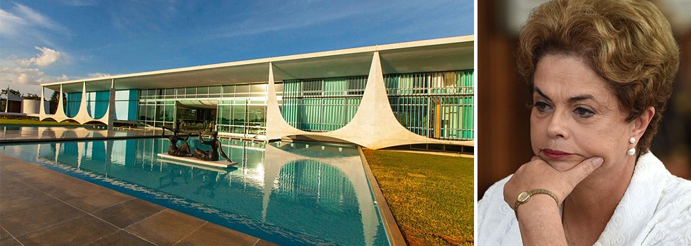 Área jurídica da Casa Civil pretende regulamentar os direitos concedidos à presidente pelo Senado, quando a Casa votou por seu afastamento; presidente interino Michel Temer estuda tirar alguns assessores da equipe que vem trabalhando com Dilma no Palácio da Alvorada; outro plano é limitar os descolamentos da presidente, que tem direito a usar aviões da FAB, para o trajeto Brasília-Porto Alegre; nessa semana, o senador Jorge Viana (PT-AC) denunciou um bloqueio militar ao acesso da residência oficial da presidência; "Dilma está sitiada", disse