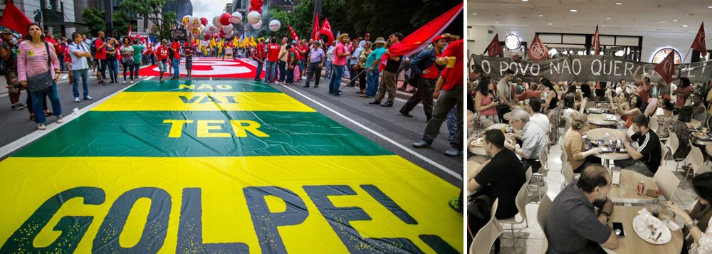 Representantes da Universidade Federal Fluminense (UFF) organizaram ato que contou com a participação de outras instituições, como a Universidade Federal do Estado do Rio de Janeiro (Unirio), da Universidade Federal do Rio de Janeiro (UFRJ) e da Universidade Federal Rural do Rio de Janeiro; “A ideia era justamente juntar as universidades e o pensamento crítico em defesa dessa bandeira que achamos tão importante, que é a defesa da democracia”, disse a professora de história da UFF Verônica Secreto