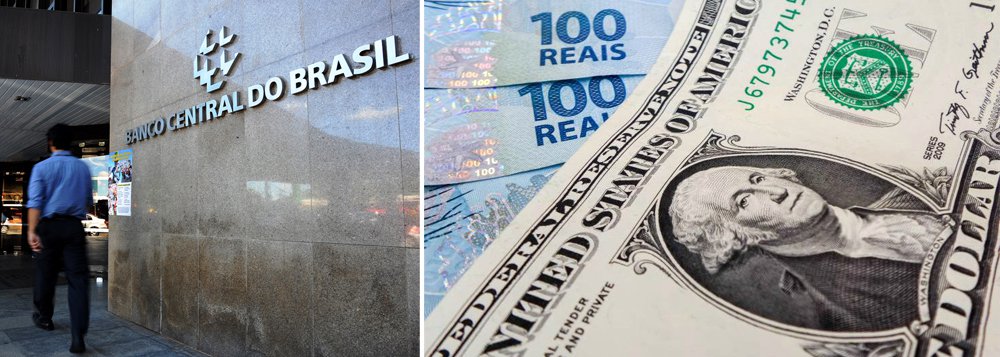 Na tentativa de conter a queda do dólar, o Banco Central realizou ontem cinco leilões de "swap" cambial reverso, o que equivale a comprar dólares no mercado futuro, que somou US$ 5,250 bilhões, na terça, o BC já havia vendido valor recorde de US$ 8 bilhões na operação; a medida, no entanto, não foi suficiente para impedir que a moeda recuasse, voltando a atingir sua menor cotação do ano, R$ 3,477