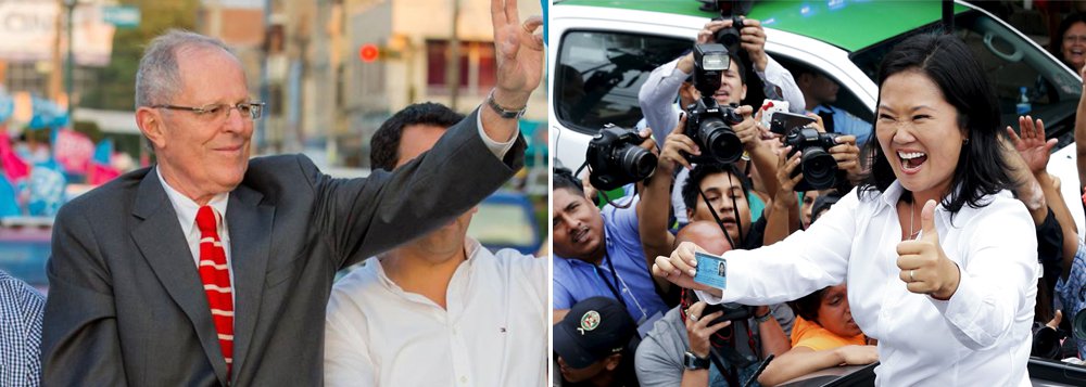 Pedro Pablo Kuczynski recuperou terreno contra a rival Keiko Fujimori no segundo turno das eleições para a presidência do Peru, embora os candidatos de centro direita ainda estão em empate técnico, mostrou neste domingo uma pesquisa de Ipsos; Kuczynski, preferido pelos mercados financeiros, subiu três pontos percentuais, para 42%, enquanto a filha mais velha do ex-presidente preso Alberto Fujimori caiu um ponto percentual, para 41%
