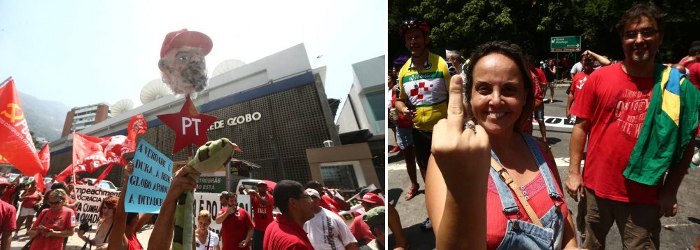 Presente em protesto contra a Rede Globo, no Rio de Janeiro, neste domingo, a filha do ex-presidente Luiz Inácio Lula da Silva, Lurian Cordeiro Lula da Silva, se recusou a falar com o ‘Estado de S. Paulo’ e acenou com o dedo do meio. "Aqui para vocês, eu não falo com mídia golpista"; manifestação também declarou apoio a seu pai, alvo de uma condução coercitiva na última sexta-feira (4) em operação da Polícia Federal