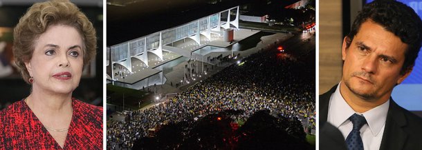 "Só o desespero diante da possibilidade do governo Dilma recuperar oxigênio com a posse de Lula na Casa Civil explica a organização de um protesto de natureza tipicamente fascista em frente ao Palácio do Planalto. O objetivo é impedir uma presidente eleita por mais de 54 milhões de brasileiros de exercer o direito de escolher livremente seus auxiliares. Um dos instrumentos usados para estimular o protesto foi a divulgação, pela TV, de um grampo contendo conversas de Lula com a presidente da República, iniciativa que escandaliza autoridades ouvidas pelo 247", aponta Paulo Moreira Leite; o normal, quando se descobre uma prova fortuita, envolvendo autoridade de foro privilegiado, é levar o material para cima – o que o juiz Sergio Moro não fez