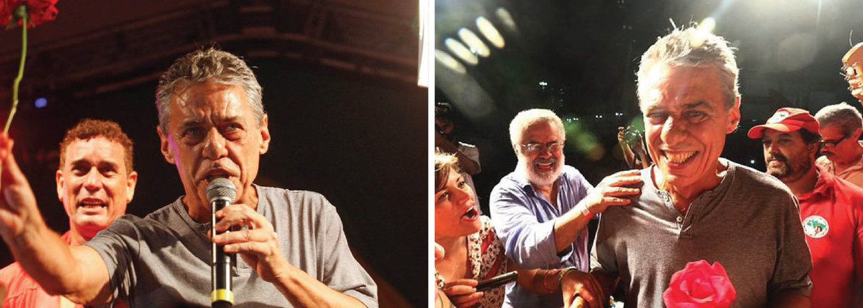  "O golpe pode até triunfar, as tramoias e as tenebrosa transações envolvidas são gigantescas, tem dinheiro pesado do estrangeiro, tem muito cacau na parada, mas nada foi e nunca será tão bonito como ver, bem de pertinho, Chico Buarque de Holanda chegando no Largo da Carioca para o protesto pela democracia. Rapaz, que emocionante, a gente acha que já viveu tudo. A gente nunca viveu nada"; o relato é do jornalista Xico Sá