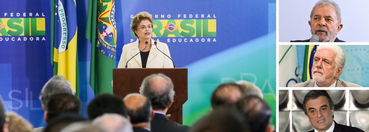 A presidenta Dilma Rousseff está reunida neste momento, no Palácio da Alvorada, com o ex-presidente Luiz Inácio Lula da Silva, que tomou posse como ministro-chefe da Casa Civil; em caráter temporário, porém, a posse de Lula está suspensa por liminar de um juiz federal; além de Dilma e Lula, estão na residência oficial o AGU, José Eduardo Cardozo, e o novo ministro da chefia de Gabinete Pessoal da presidenta, Jaques Wagner, que deixou a Casa Civil
