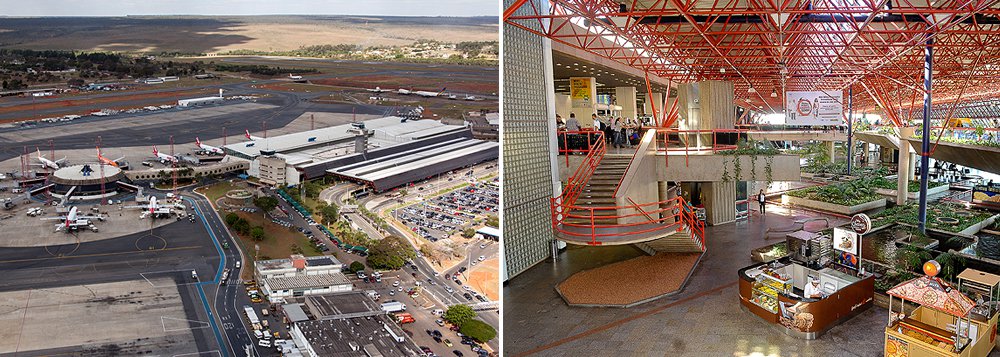 Com investimento previsto de R$ 3,5 bilhões, o Aeroporto Internacional de Brasília terá um complexo turístico, com um novo e mais amplo terminal para voos internacionais; o plano de expansão da concessionária inclui a construção de cinco hotéis, o primeiro da rede Hard Rock Hotel do Brasil, no entorno do terminal; outro empreendimento previsto terá parque aquático, cinema, outlet, aquário, centro de convenções, hospital e universidade; as informações foram divulgadas pelo presidente da Inframerica, o engenheiro José Luis Menghini, em coletiva de imprensa