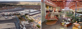 Com investimento previsto de R$ 3,5 bilhões, o Aeroporto Internacional de Brasília terá um complexo turístico, com um novo e mais amplo terminal para voos internacionais; o plano de expansão da concessionária inclui a construção de cinco hotéis, o primeiro da rede Hard Rock Hotel do Brasil, no entorno do terminal; outro empreendimento previsto terá parque aquático, cinema, outlet, aquário, centro de convenções, hospital e universidade; as informações foram divulgadas pelo presidente da Inframerica, o engenheiro José Luis Menghini, em coletiva de imprensa