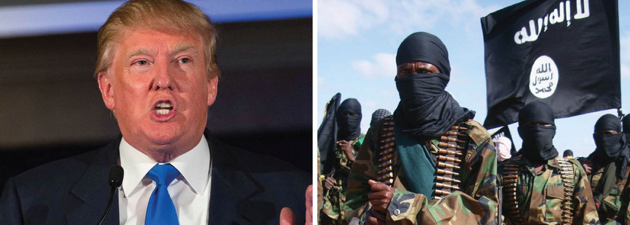 Milionário e favorito a ser o candidato republicano na eleição presidencial norte-americana deste ano, Donald Trump aparece no vídeo de propaganda de um grupo islâmico ligado à Al-Qaeda; com duração de 51 minutos, o vídeo tenta atrair simpatizantes denunciando a desigualdade racial nos Estados Unidos, no qual incluiu imagens de Trump apelando à proibição da entrada de muçulmanos na América