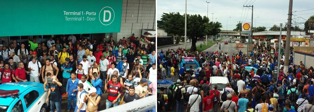 Estaleiro Eisa, na Ilha do Governador, dispensou cerca de 3 mil metalúrgicos que trabalhavam no local; funcionários encontraram os portões da empresa fechados ao chegar para trabalhar nesta segunda-feira 14; controlada pela holding Synergy Shipyards, companhia informou que as demissões são decorrentes da crise econômica e da Operação Lava Jato, "que paralisou as atividades da indústria naval e de offshore"; funcionários protestaram contra os desligamentos