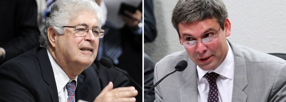 "O projeto de José Serra sobre as limitações ao endividamento público não tem a seu favor nenhum exemplo internacional bem-sucedido entre as grandes nações", alertam os senadores Roberto Requião (PMDB-PR) e Lindberg Farias (PT-RJ); segundo eles, Serra propõe "um ajuste catastrófico", nos moldes da Grécia