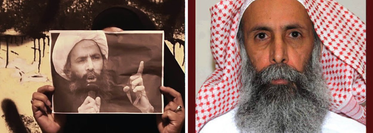 Arábia Saudita executou 47 pessoas, incluindo o xeique Nimr al-Nimr, clérigo da minoria xiita muçulmana; execução provocou reação contra a família Al Saud, que governa o país, e ameaça intensificar ainda mais a onda de conflito sectário na região; no Irã, uma teocracia xiita e rival da Arábia Saudita, mídias estatais exibiam a cobertura de clérigos e membros do governo elogiando Nimr e prevendo a queda da família sunita que governa a Arábia Saudita