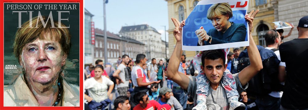 Revista destacou empenho da chanceler alemã, Angela Merkel, frente à crise gerada pelos refugiados sírios e as dificuldades enfrentadas pelos países da zona do euro; ela desbancou concorrentes como o pré-candidato republicano à Presidência dos EUA Donald Trump, que ficou em terceiro, e o líder do Estado Islâmico, Abu Bakr al-Baghdadi, que ficou em segundo lugar no ranking