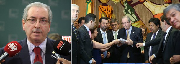 Presidente da Câmara, Eduardo Cunha (PMDB-RJ), disse a aliados nesta terça-feira 27 que já está quase pronto um parecer da área técnica da Casa, recomendando que seja aceito o pedido de impeachment contra a presidente Dilma Rousseff formulado pelos juristas Hélio Bicudo e Miguel Reale Júnior e apoiado pela oposição, segundo fontes consultadas pela Reuters; documento foi entregue na semana pasada; segundo uma dessas fontes, Cunha ainda "deu a entender" que poderá acatar o parecer caso o Ministério Público peça o seu afastamento do cargo diante das denúncias de corrupção envolvendo seu nome; o deputado não tem a obrigação de seguir a recomendação da área técnica