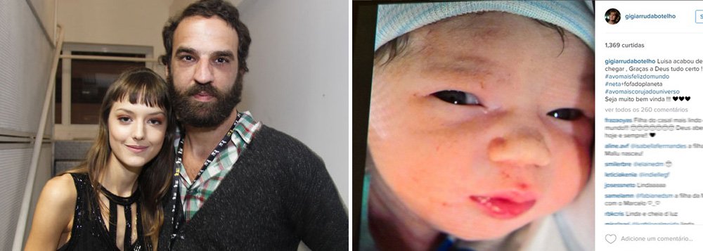 Nasceu, em Portugal, Luiza, filha da cantora Mallu Magalhães, de 23 anos, e do cantor Marcelo Camelo, de 37; mãe de Mallu, a paisagista Gigi Botelho postou em seu perfil no Instagram uma foto da bebê; "Luisa acabou de chegar, Graças a Deus tudo certo!', afirmou Gigi na legenda, usando as hashtags #avomaisfelizdomundo, #neta+fofadoplaneta e #avomaiscorujadouniverso; "Seja muito bem vinda!!!", complementou