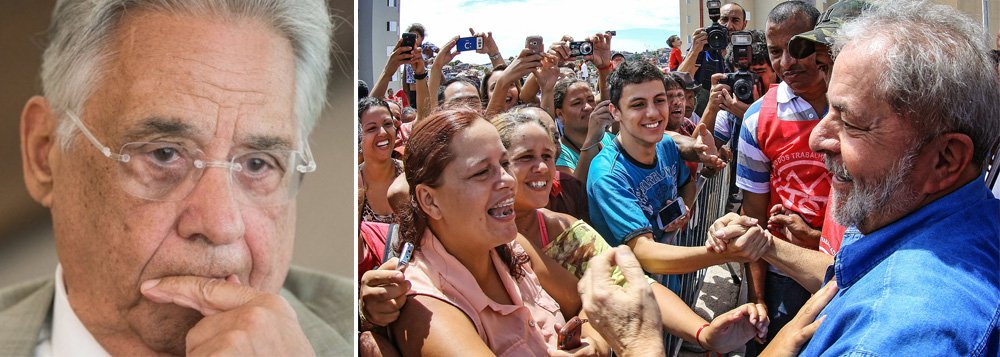 "FHC tornou-se a triste caricatura desse fracasso da velha elite brasileira. De teórico da transição conservadora e de presidente de uma nota só – a estabilidade monetária -, de social democrata a um reles neoliberal -, tornou-se um golpista sem ideias e sem apoio popular", diz o colunista Emir Sader; "A tragédia da trajetória de FHC resume, de forma exemplar, o fracasso da elite tradicional brasileira diante de um pais que teve revelado todo o seu potencial com o governo Lula e que busca seu reencontro com esse caminho, derrotando, uma vez mais, a FHC e a direita brasileira"