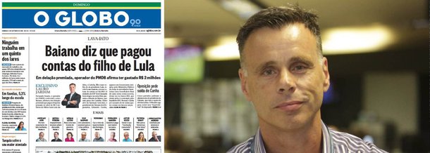 Jornalista Fernando Brito destaca o que chama de "obra de arte de Lauro Jardim, que estreou em O Globo com um 'mico' antológico: a denúncia do delator sobre as 'contas do filho do Lula' que não foram mencionas hora alguma pelo sujeito"