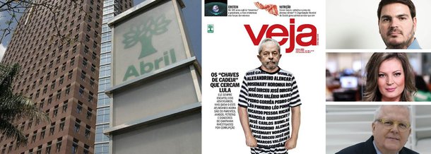 Primeiro foram os blogueiros Ricardo Setti e Rodrigo Constantino; agora é apresentadora da TVeja, Joice Hasselmann; revista Veja, que tem sido duramente criticada por sua militância anti-Lula, numa campanha que atingiu seu ápice na semana passada, com a capa em que vestiu o ex-presidente como presidiário, tem enfrentado dificuldades financeiras; no primeiro semestre do ano, a publicação, que por muito tempo, foi poupada de cortes, demitiu 49 jornalistas; clima na Abril é de fim de festa