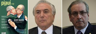Acossado pelas investigações da Lava Jato, o presidente da Câmara, Eduardo Cunha (PMDB-RJ), colocou uma obsessão em sua mente: não cair sozinho; assim, ele fechou um pacto com o vice Michel Temer para levar adiante o impeachment da presidente Dilma Rousseff; beijo da morte contra a democracia foi retratado na capa da revista Piauí de janeiro; ontem, no entanto, o ministro Jaques Wagner disse que quem deve cair é Cunha – e não a presidente Dilma