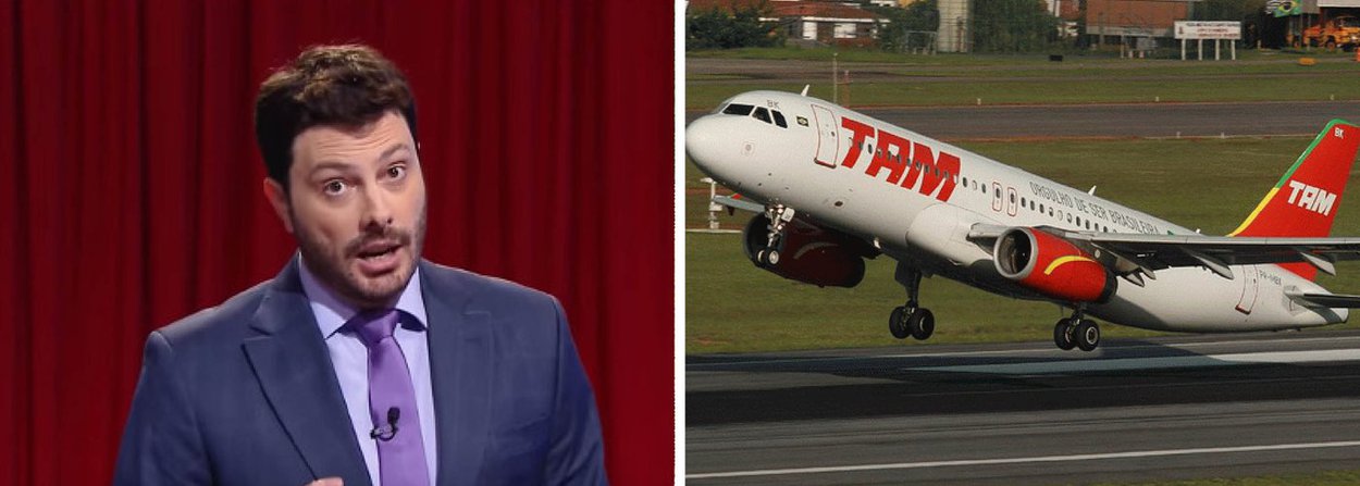 Apresentador pedia indenização à companhia aérea por ter tentado retirá-lo de um assento que tinha maior espaço entre as fileiras argumentando que ele não tinha adquirido o serviço; humorista terá agora de pagar R$ 2.000 em honorários advocatícios