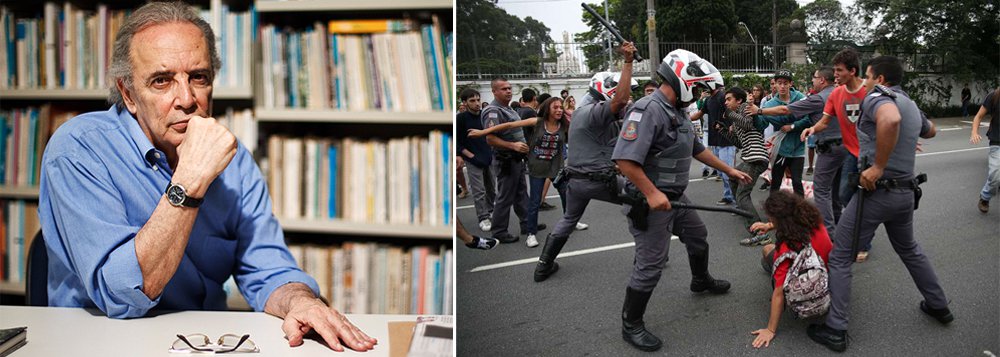 Após a ‘represália’ de Eduardo Cunha, colunista Janio de Freitas questiona: “De tudo o que não se tem com o mínimo de clareza, nada é mais inquietante do que o contido nesta pergunta: que reação pode haver dos movimentos sociais com algum nível de organização e consciência do risco posto a seus ganhos?”; “A violência policial não é exceção no Brasil. A falta de lideranças políticas com audiência nas massas ativas é total. A ausência de talento político no Congresso é desértica”, conclui 