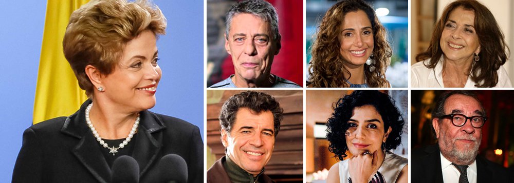 Carta contra o impeachment da presidente Dilma Rousseff, divulgada na página do escritor Fernando Morais em uma rede social, conta com mais de 84 signatários, entre eles, o cantor Chico Buarque e os atores Camila Pitanga, Betty Faria, Letícia Sabatella e Paulo Betti: "A democracia representativa não admite retrocessos. A institucionalidade e a observância do preceito de que a Presidente da República somente poderá ser destituída do seu cargo mediante o cometimento de crime de responsabilidade é condição para a manutenção desse processo", diz o texto