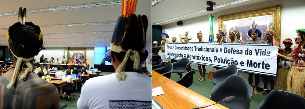 Grupo formado por cerca de 150 índios, quilombolas, pescadores artesanais e marisqueiras, ocuparam o plenário da Câmara após o presidente da Casa, Eduardo Cunha (PMDB-RJ), se recusar a receber uma comissão para discutir o descumprimento de garantias constitucionais a estas comunidades e a PEC que altera a sistemática de demarcação de terras; local foi desocupado no início da manhã, mas os ativistas permaneciam no Congresso