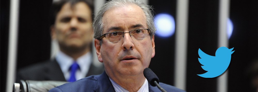 "Campanha" virtual pelo afastamento do presidente da Câmara foi líder entre os assuntos mais comentados no Twitter do País ao longo da tarde desta terça-feira; "Não é questão de ser de direita ou de esquerda, se roubou tem que vazar #ForaCunha e se for provado #ForaDilma", publicou internauta; Eduardo Cunha ganhou o noticiário hoje ao ser impedido de dar sequência ao pedido de impeachment de Dilma após decisões do Supremo; ele também foi denunciado por deputados no Conselho de Ética da Câmara