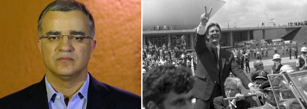 Colunista Kennedy Alencar aponta diferenças em relação ao impeachment de Fernando Collor, em 1992: “Naquela época, o país tinha um presidente isolado, de um partido político pequeno. No Congresso, havia líderes mais respeitados. Ibsen Pinheiro, que cairia em desgraça depois, tinha prestígio”; além disso, diz que hoje, apesar da baixa popularidade, Dilma tem um partido forte, o PT; já o comandante do processo de impeachment é um político cercado de denúncias de corrupção: o presidente da Câmara, Eduardo Cunha