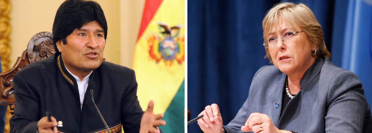 Corte Internacional de Justiça (CIJ) de Haia reconheceu que a Bolívia pode reivindicar ao Chile o acesso soberano ao Oceano Pacífico, reacendendo conflito iniciado em 1879 entre os dois países; ao receber a noticia da decisão da CIJ, a presidente do Chile, Michele Bachelet, declarou que a Bolívia não ganhou nada e que a Corte de Haia apenas pôs o assunto na mesa; "A única coisa decidida até agora é que a Corte está apta para reconhecer a reivindicação boliviana. E eu asseguro que o meu governo - e não tenham dúvida disso - adotará todas as medidas necessárias para salvaguardar a integridade do nosso território", disse 