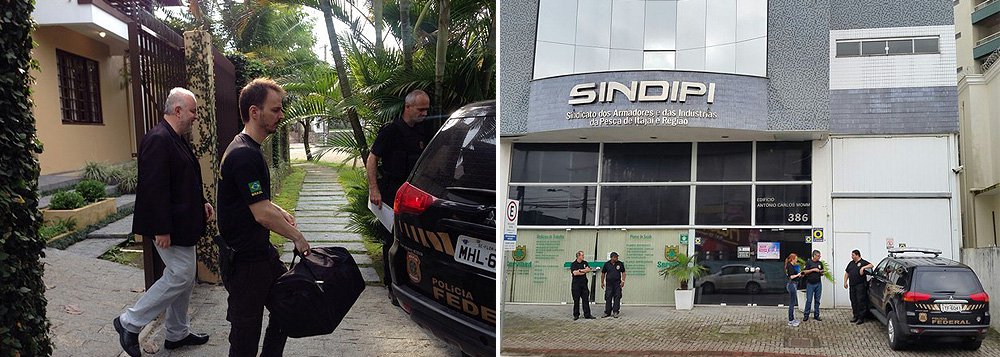 A Polícia Federal prendeu nesta quinta (15) o secretário-executivo do Ministério da Pesca, Clemenson José Pinheiro, e o superintendente do Ibama em Santa Catarina, Américo Ribeiro Tunes (foto); o prédio do ministério, em Brasília, foi alvo de busca e apreensão; as medidas fazem parte da Operação Enredados, para desarticular uma quadrilha que comercializava permissões ilegais para pesca industrial, documento emitido pelo ministério; a quadrilha chegava a cobrar R$ 100 mil a interessados em obter a permissão para a pesca industrial; estão sendo cumpridos 61 mandados de busca e apreensão, 19 de prisão preventiva e 26 de condução coercitiva em cidades do Rio Grande do Sul, de Santa Catarina, São Paulo, do Rio de Janeiro, Distrito Federal, Pará e Rio Grande do Norte