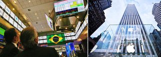 Segundo levantamento feito pelo Globo, com base em dados financeiros da Bloomberg, em um ano, o valor das ações negociadas na Bolsa de Valores de São Paulo (Bovespa) despencou pouco mais de 54%, de US$ 1,14 trilhão para US$ 518 bilhões; sozinha, a Apple, com sua capitalização de US$ 640 bilhões — a maior do mundo — vale 23% mais do que todas as 359 empresas brasileiras negociadas na Bovespa