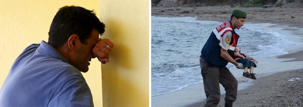 O pai de duas crianças sírias que morreram afogadas junto com a mãe e diversos outros imigrantes enquanto tentavam chegar à costa grega, Abdullah Kurdi identificou os corpos nesta quinta-feira, 3, e se preparou para levá-los de volta à cidade natal de Kobani; "As coisas que nos aconteceram aqui, no país onde nos refugiamos para fugir da guerra no nosso país natal, queremos que o mundo inteiro veja isto", disse Abdullah a repórteres