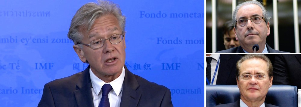 Porta-voz do Fundo Monetário Internacional (FMI), Gerry Rice elogiou nesta quinta-feira, 17, as medidas anunciadas pelo governo da presidente Dilma Rousseff para a retomada do equilíbrio fiscal do País; Rice cobrou apoio do Congresso, de Eduardo Cunha (PMDB) e Renan Calheiros (PMDB), à aprovação das medidas, que incluem a recriação da CPMF; "É importante que essas medidas sejam implementadas agora, incluindo a aprovação do Congresso quando necessário. Um compromisso forte para colocar a relação dívida/PIB firmemente em um caminho de queda é necessário para impulsionar o sentimento do mercado e fortalecer o retorno ao crescimento", disse