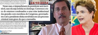 "Se alguém jogou todas as fichas no impeachment na mídia, tirando os siderados da Veja – aquela turma que acha comunismo até em videogame – foi o senhor Merval Pereira", lembra Fernando Brito, editor do Tijolaço; "O projeto golpista – parte I – ruiu. E está difícil assumir que a fase dois é bloquear a candidatura Lula em 2018"