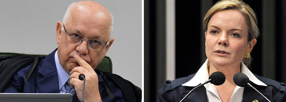 Ministro Teori Zavascki, relator da Operação Lava Jato no Supremo Tribunal Federal (STF), considerou que a acusação contra a senadora Gleisi Hoffman (PT-PR) – sobre repasses da Consist Software para pagamento de despesas - não tem relação direta com as fraudes na Petrobras e enviou o documento ao presidente do STF, Ricardo Lewandowski